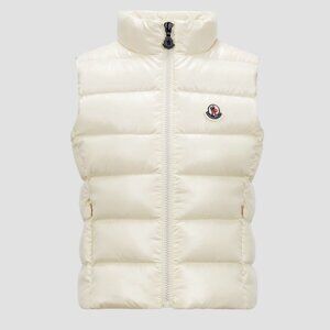 Moncler Girls' Ghany Down Puffer Vest - Big Kid Glaze White